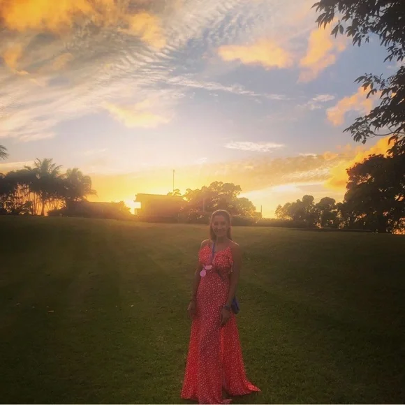 Privacy Please Red Floral Dress - Picture 2 of 6